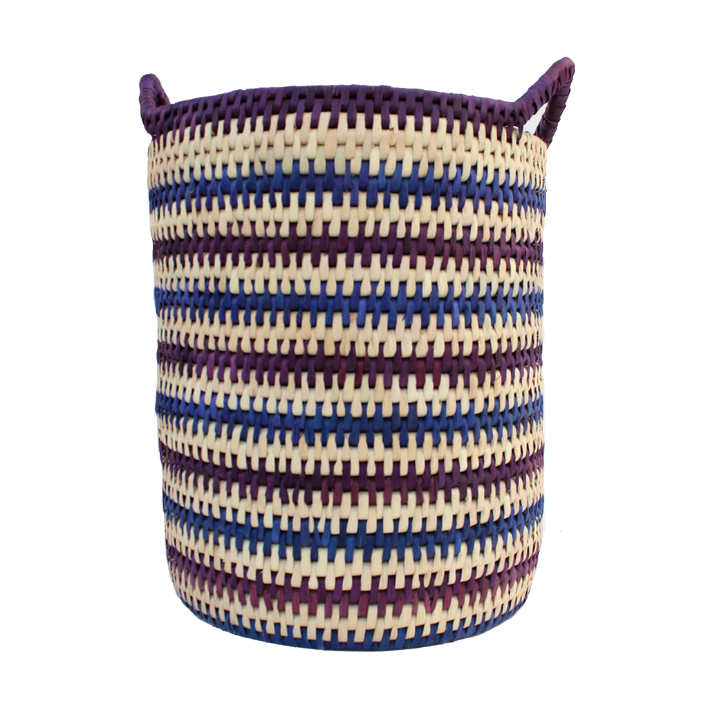 Large Handwoven Utility Basket With Handles